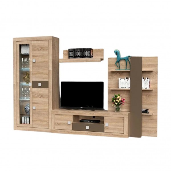 Composición de Salón Julieta Cambria-Chocolate LED...