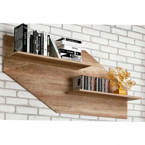 Estante de Pared Chellen 2 Baldas Cañón 130x23x58 Cm