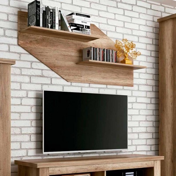 Estante de Pared Chellen 2 Baldas Cañón 130x23x58 Cm 2