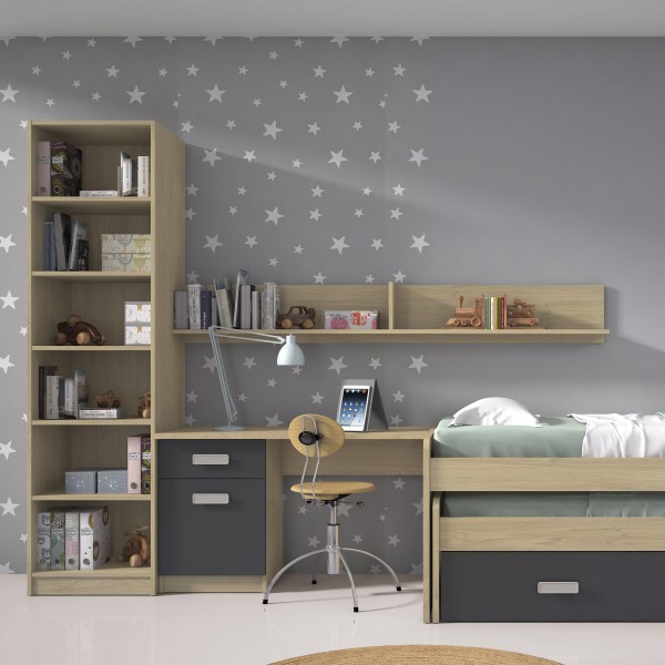 Estante de pared L Donald Puccini 202x23,2x27,8 Cm 2