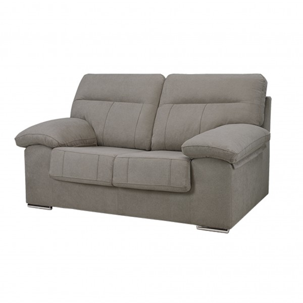 Sofá 2 Plazas Duero Tapizado Magnol Cemento 165x90x103 Cm 2
