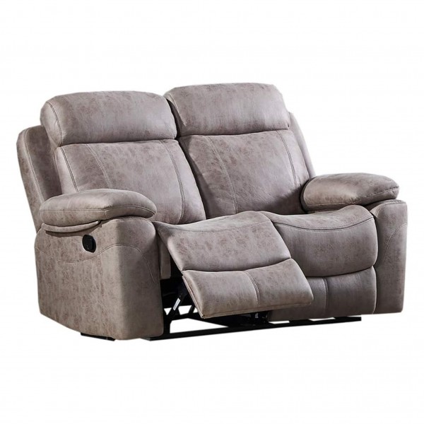 Sofá 2 Plazas Relax Menfis Tapizado Nolia Cemento...