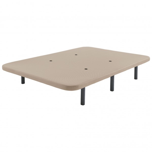 Base Tapizada 3D 150 Yecla Color Beige + 6 Patas...