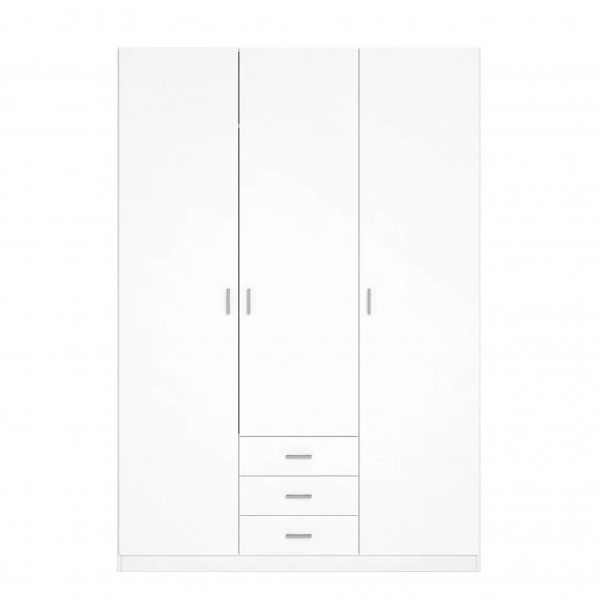 Armario Roma 3 puertas y 3 cajones Blanco mate... 2