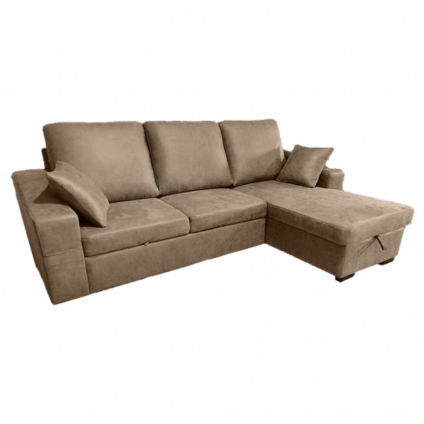 Chaiselongue Cama con Arcón Corea Nolia Piedra 248X156X95 Cm