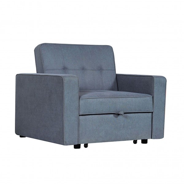 Sofá Cama 1 plaza con Brazos Izan Gris 110x88x91,5 Cm