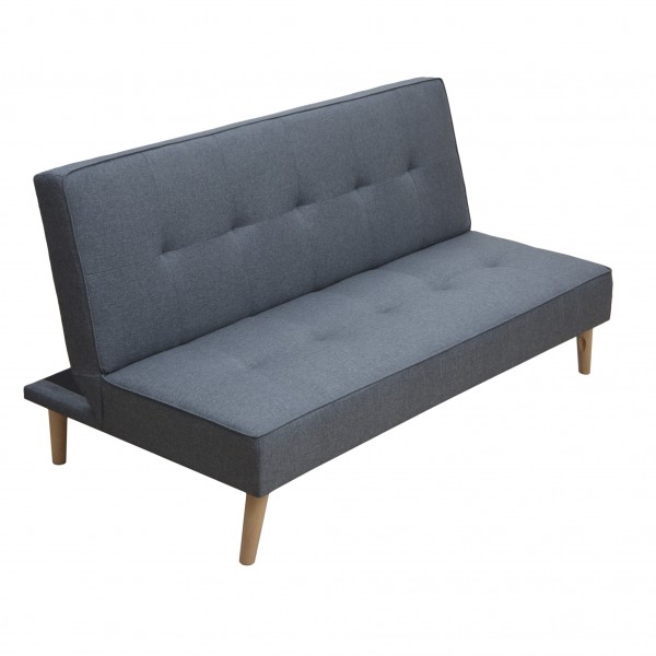 Sofá Cama Clic-Clac Pata Madera Unai Gris 188x88x88 Cm