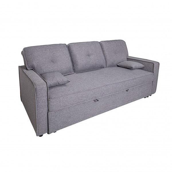Sofá Cama con Brazos Dax Tapicería Malmo Gris 210x85x90 Cm