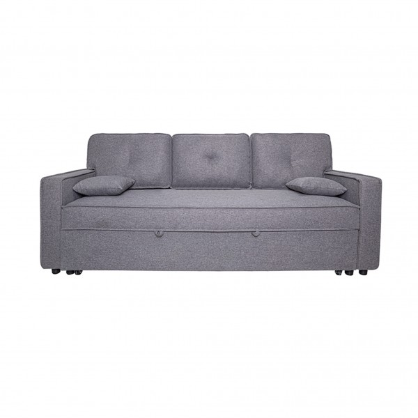 Sofá Cama con Brazos Dax Tapicería Malmo Gris 210x85x90 Cm 2