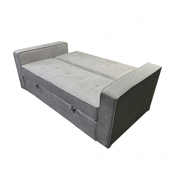 Sofá Cama con Brazos Rol Tapicería Crystal 2 Gris 165x88x91 Cm