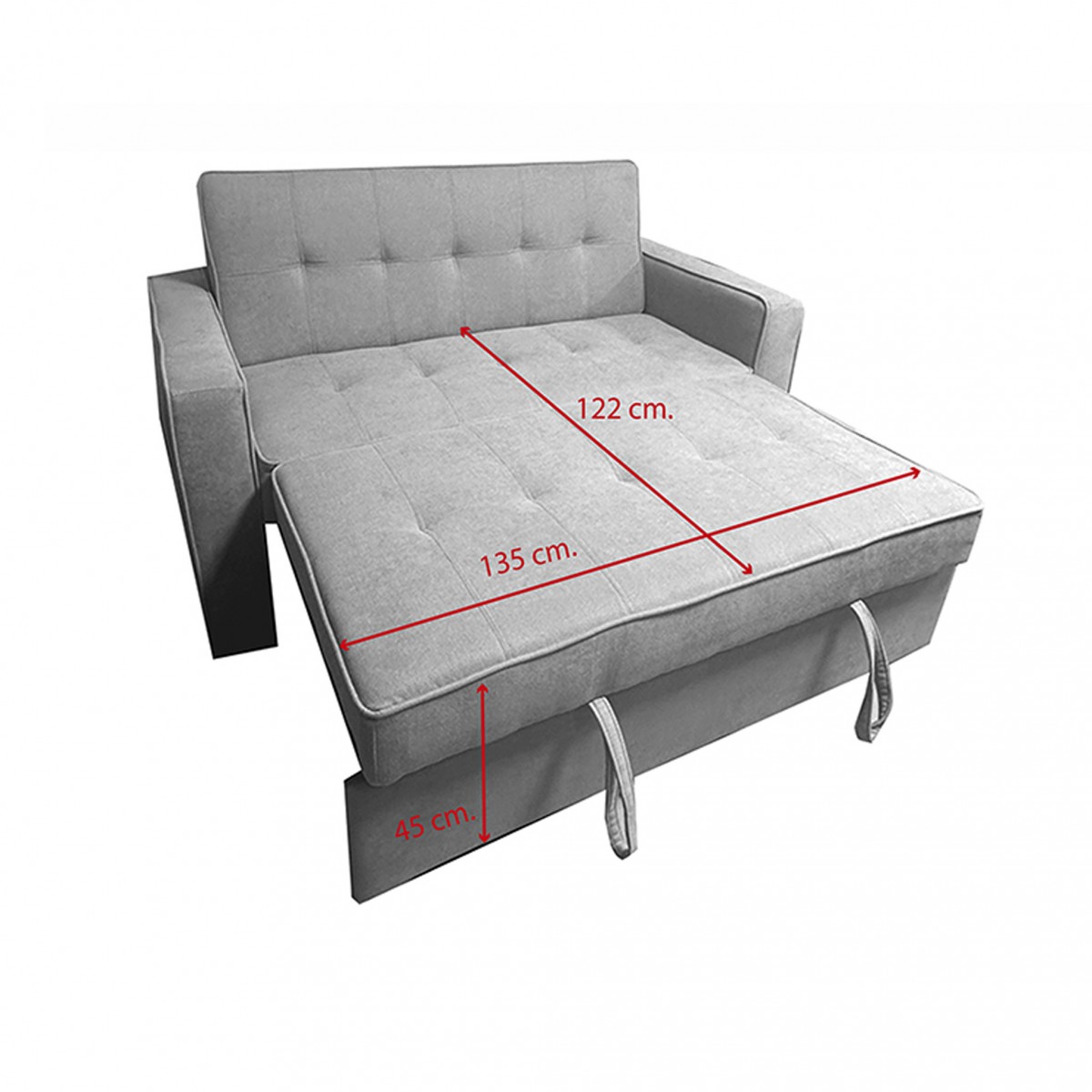 Sofá Cama con Brazos Rol Tapicería Crystal 2...