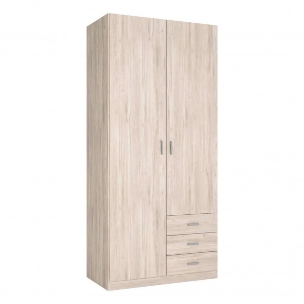 Armario Roma 2 puertas y 3 cajones Sahara 99,8x52,6x215,5 Cm