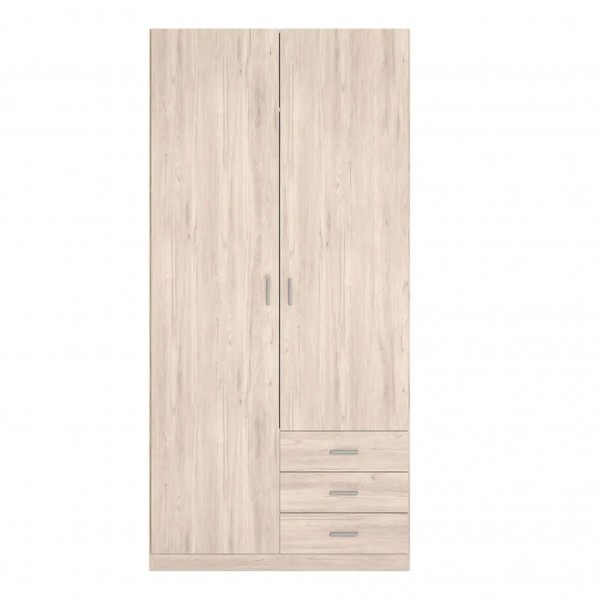 Armario Roma 2 puertas y 3 cajones Sahara 99,8x52,6x215,5 Cm 2