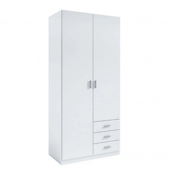 Armario Roma 2 puertas y 3 cajones Blanco mate...