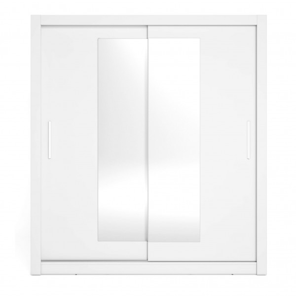 Armario Sava 2 Puertas Correderas con Espejos Blanco Mate... 2