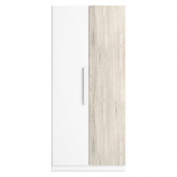 Armario Juvenil Estelle 2 Puertas Blanco Mate y Sahara... 2