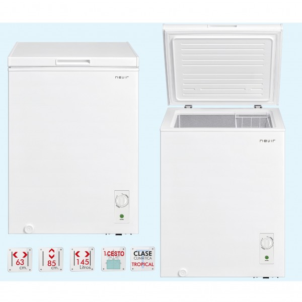 Arcón Congelador Blanco 142 L Nevir 63,2x55x85 Cm 2