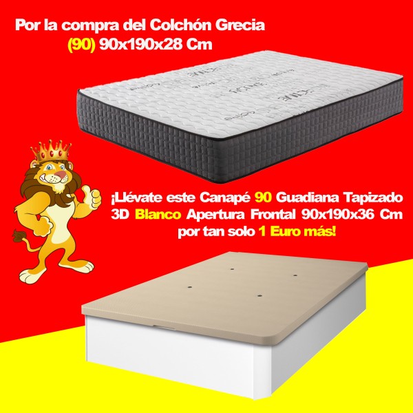 Pack promoción Colchón Grecia 90 + Canapé Guadiana 90...