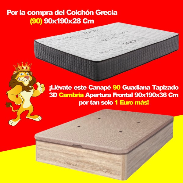 Pack promoción Colchón Grecia 90 + Canapé Guadiana 90...