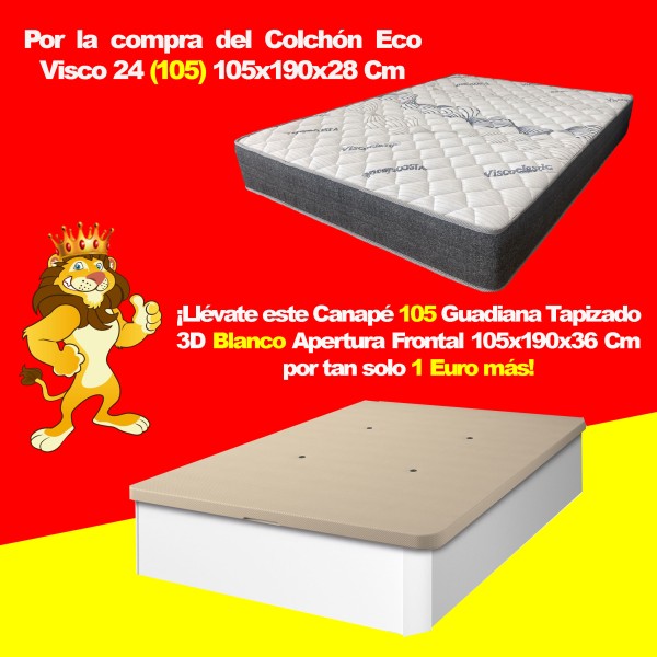 Pack promoción Colchón Eco Visco 24 105 + Canapé Guadiana...
