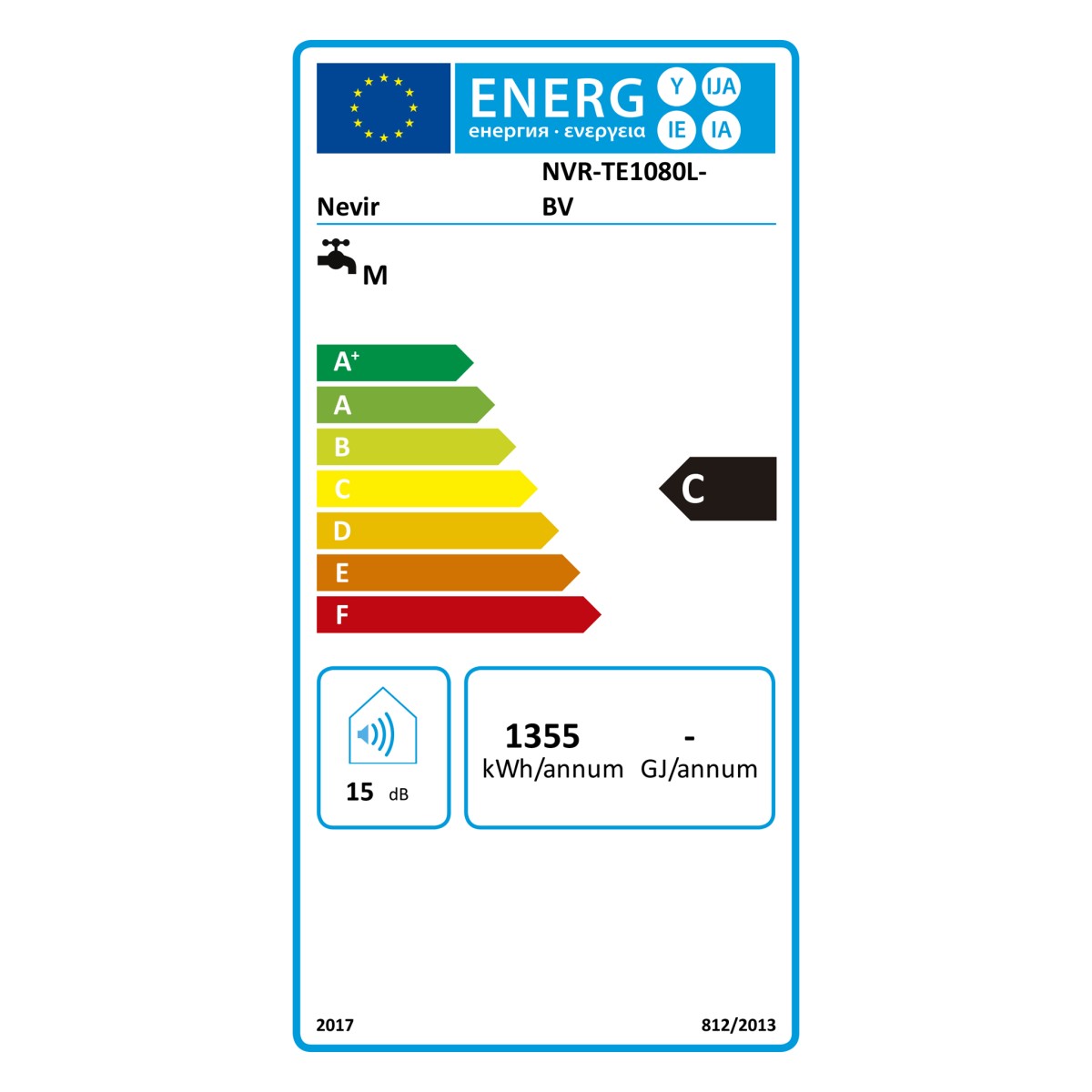 Termo Eléctrico 80L Blanco NVR-TE1080L-BV...