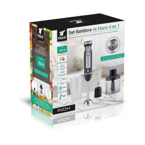 Batidora de Mano 4 en 1 con Accesorios 1000W THULOS... 2