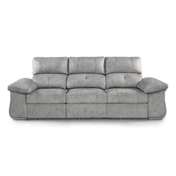 Sofá 3 Plazas 3 Asiento Cupra Edi Plata 240x100x100 Cm