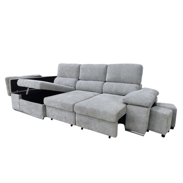 Cheiselongue - Cama con Arcón Izquierda NADIA Tapizado... 2