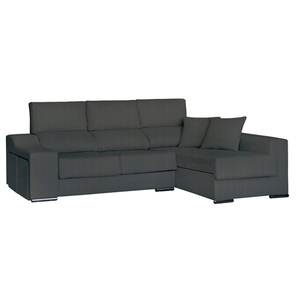 Chaiselongue Derecho Málaga Tapizado Nevada 17 - 255x140x100 Cm