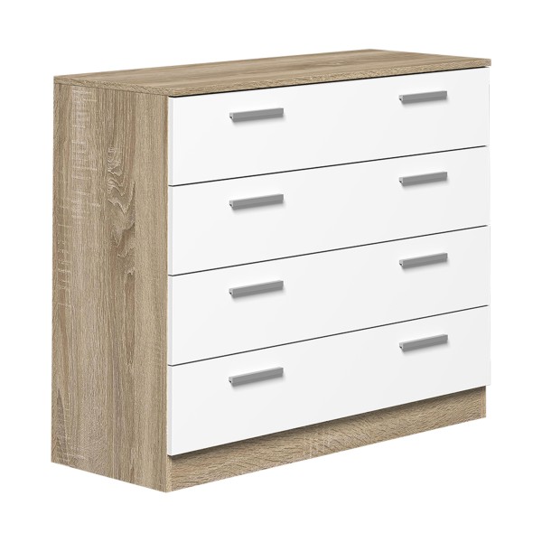 Cómoda 4 Cajones Monika Cambria-Blanco 100x40x84 Cm
