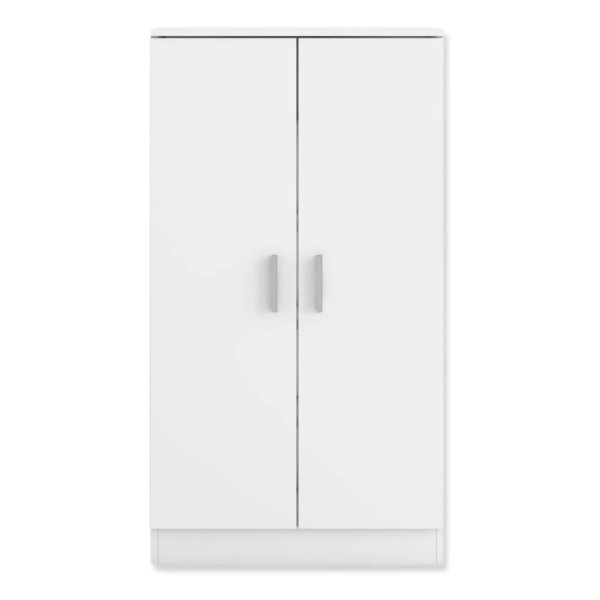 Armario Zapatero 2 Puertas Rhin Blanco Mate 55x35x100 Cm 2