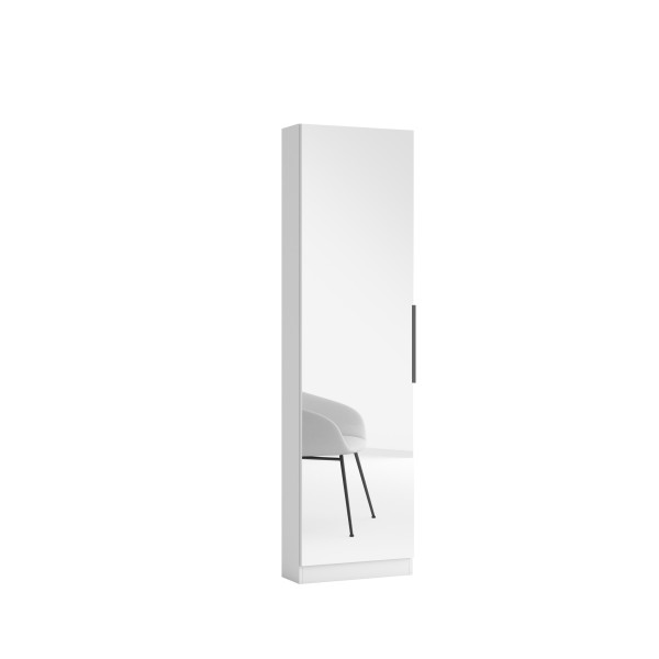 Zapatero con espejo Trend Blanco Mate 50x20x180 Cm