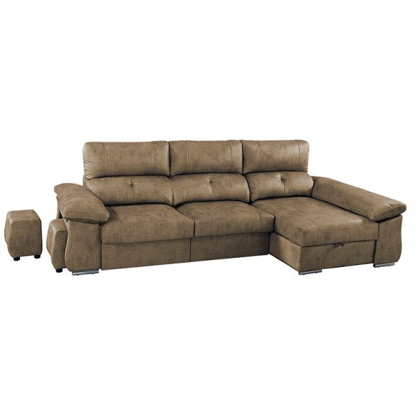 Chaiselongue DERECHA Cupra Tapizado EDI Camel 300x100x100 Cm