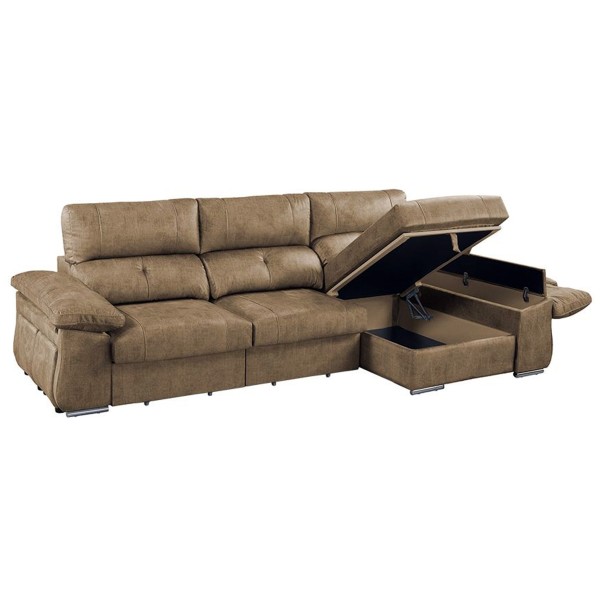 Chaiselongue DERECHA Cupra Tapizado EDI Camel 300x100x100 Cm 2