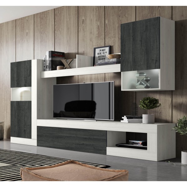 Composición de Salón Argos Ibiza 265 cm Nordic-Azabache...