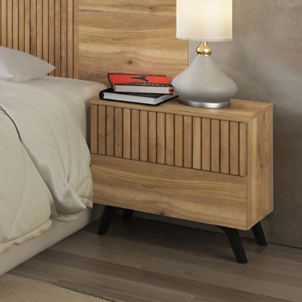 Mesita de Noche 2 cajones Solana Mauvella-Rayas... 2