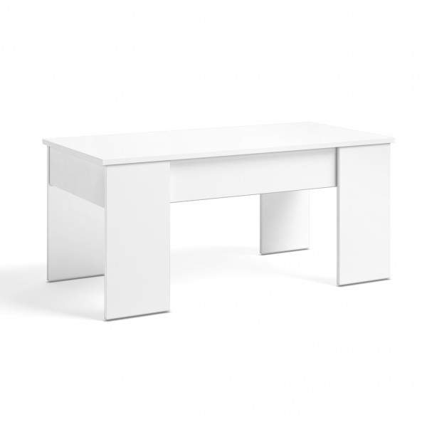 Mesa de Centro elevable Low Blanco mate 100x50x45 Cm