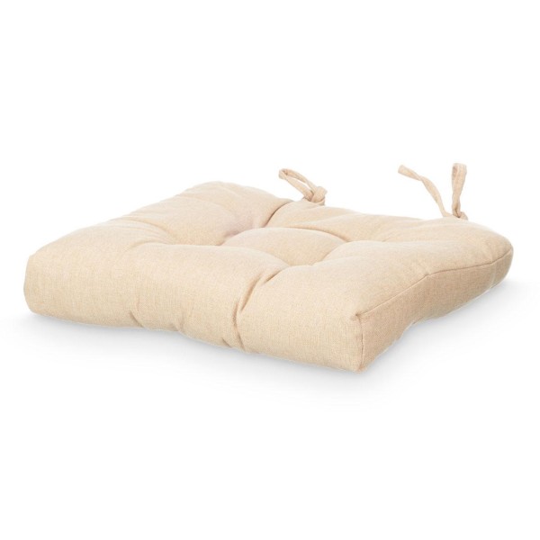 Set de 2 Cojines para Silla Beige 40x40x7 Cm