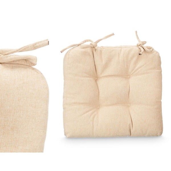 Set de 2 Cojines para Silla Beige 40x40x7 Cm