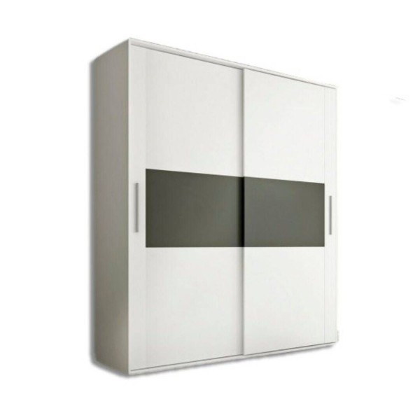 Armario 2 puertas correderas Cabra Blanco-Grafito...