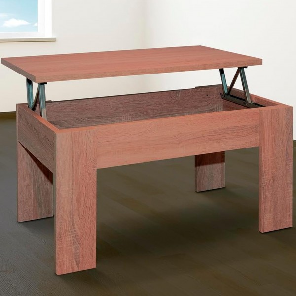 Mesa de Centro Elevable Gala Nogal 90x50x46 Cm 2