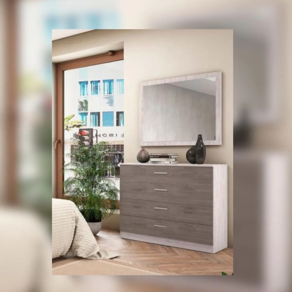 Espejo de pared con marco Monika Andersen 75x2x60 Cm
