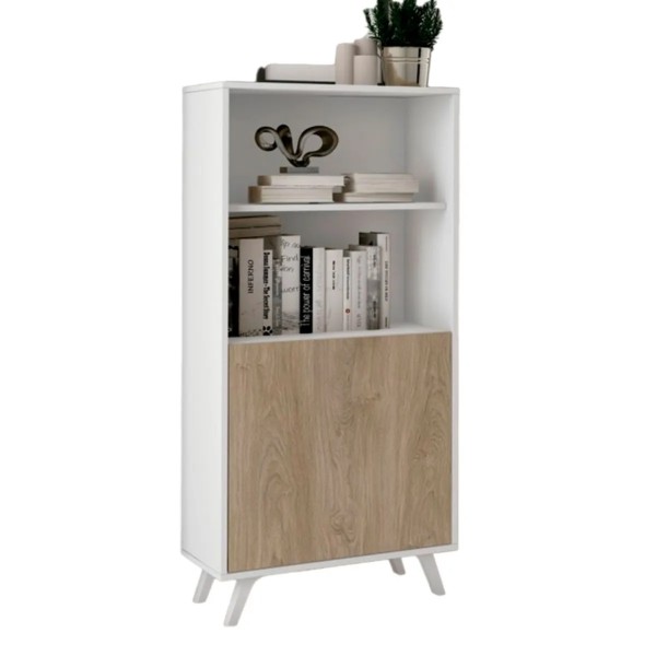 Mueble Bar Soto Blanco-Roble 60x39,6x135 Cm