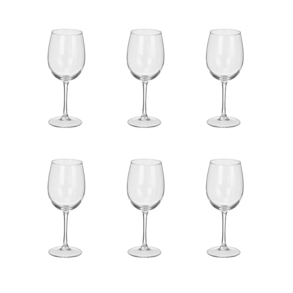 Set de 6 Copas de Vino 450 ml 7,5x7,5x22 Cm