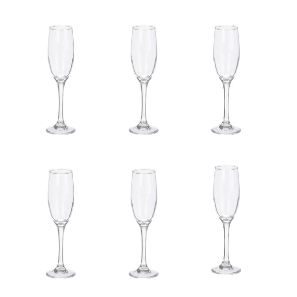 Set de 6 Copas de Cava 185 ml 6,5x6,6x22,5 Cm