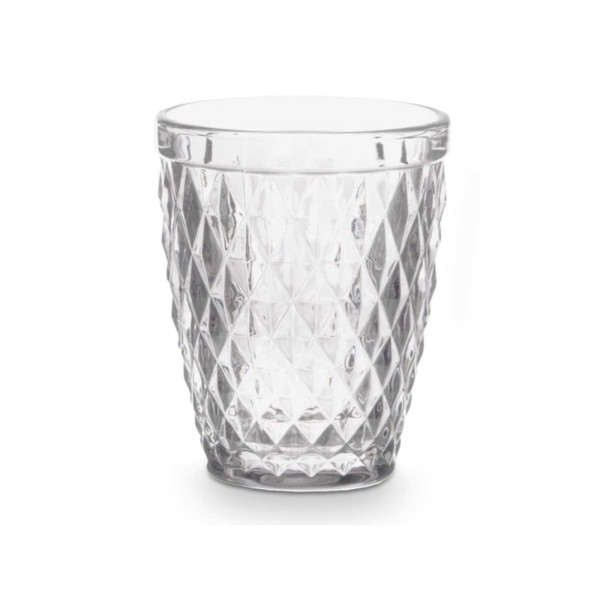 Set de 6 Vasos Diamante Transparente 250 ml 8×8×10 Cm