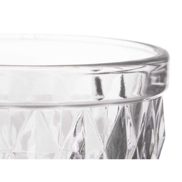 Set de 6 Vasos Diamante Transparente 250 ml 8×8×10 Cm