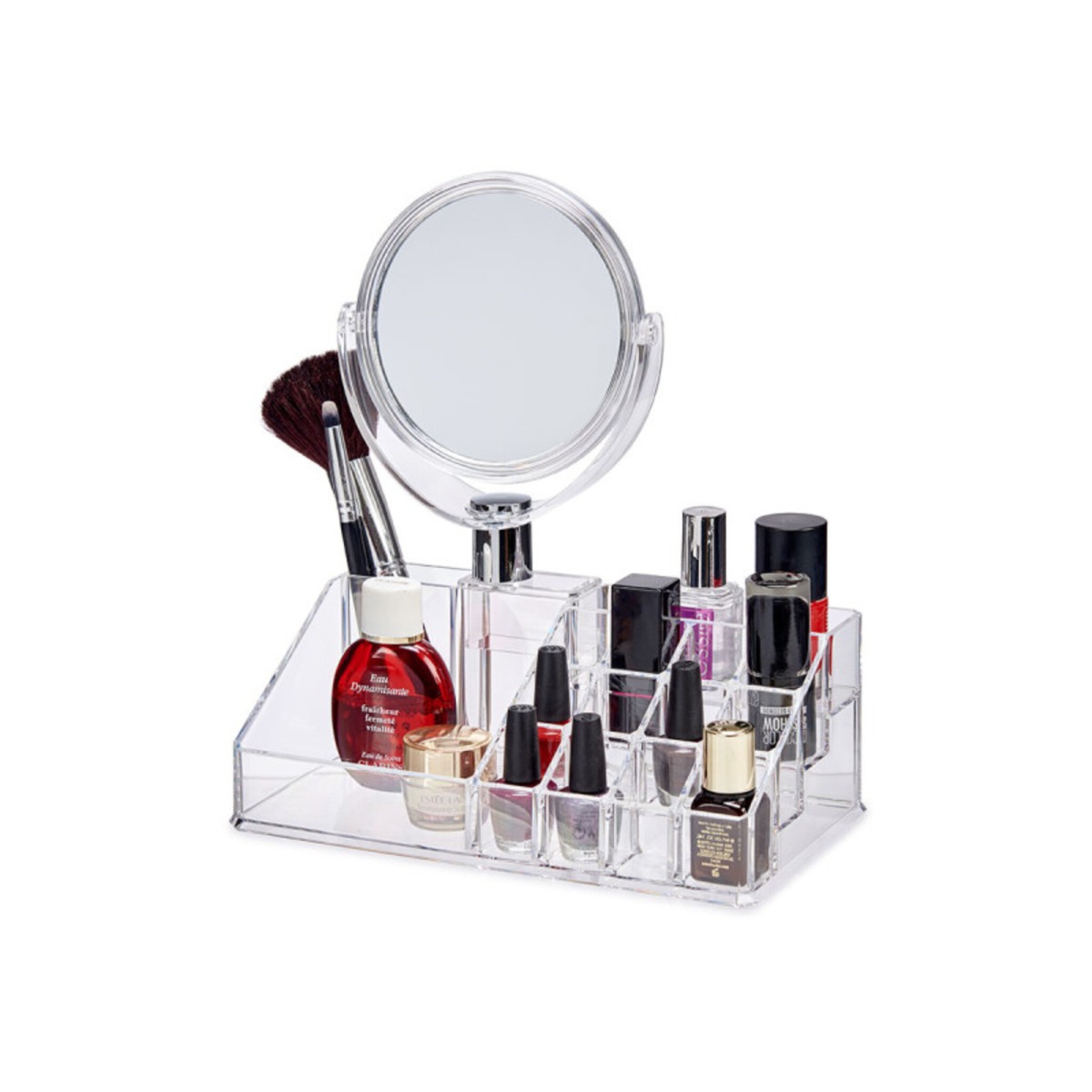 Organizador con Espejo 16 Huecos 22,3×12,8×8 Cm