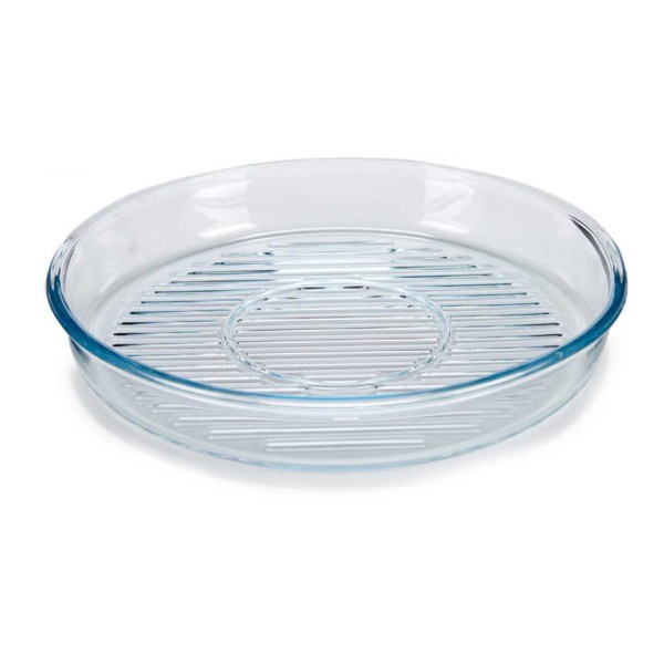 Fuente de Cristal Redonda 32 Cm Borcam Grill 32x32x5 Cm
