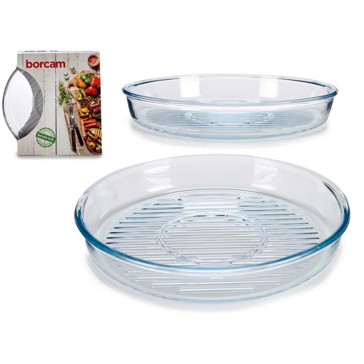 Fuente de Cristal Redonda 32 Cm Borcam Grill...